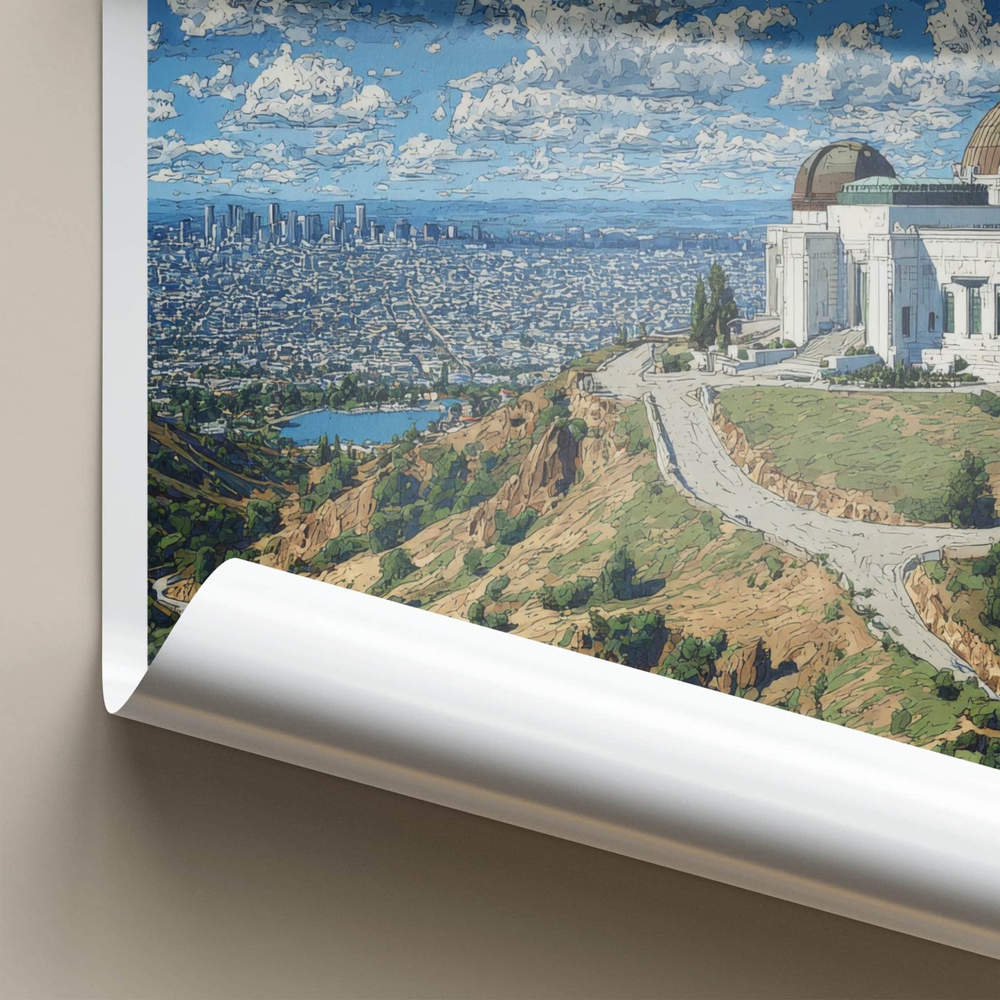 Los Angeles Poster - California Wall Art - Griffith Observatory Home Decor