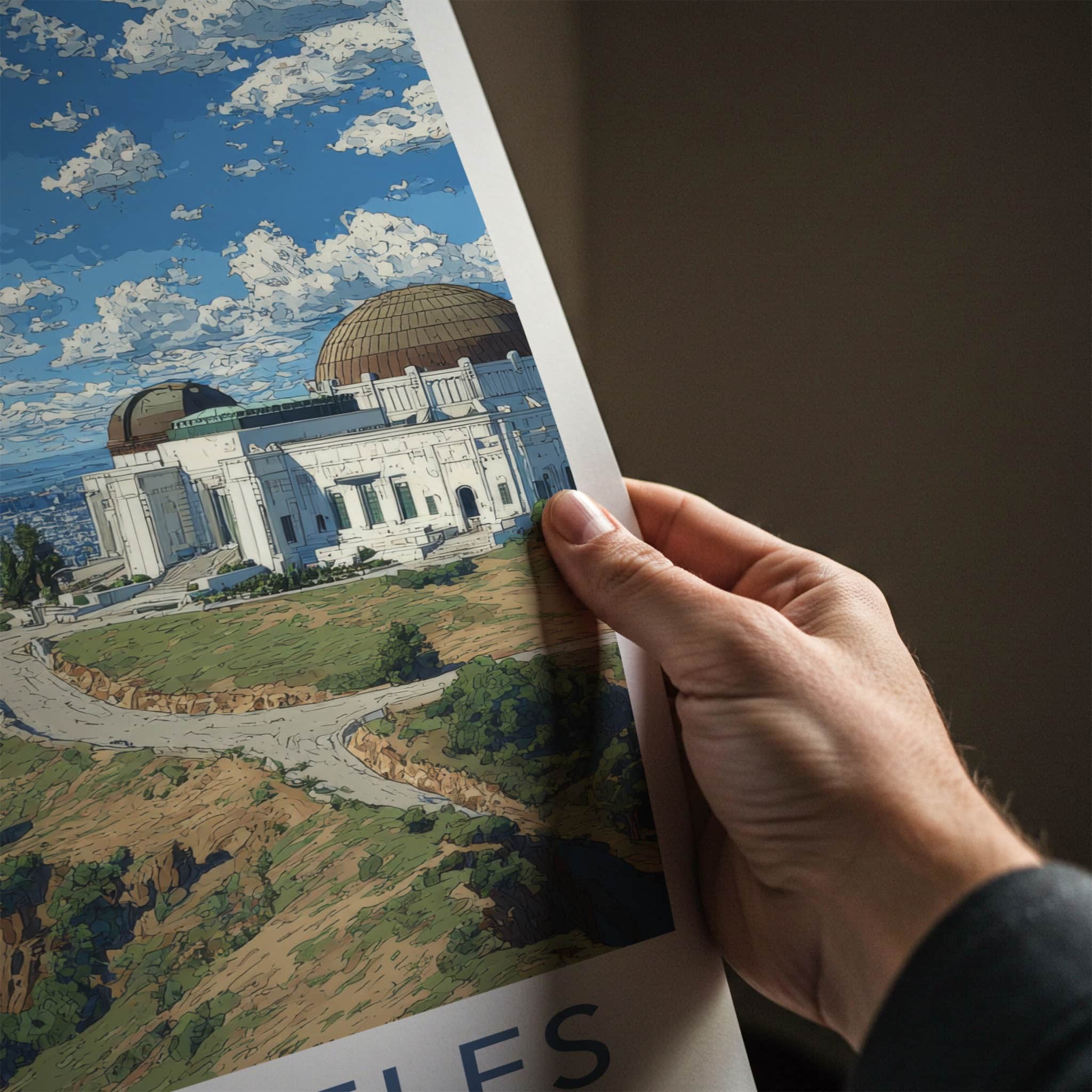 Los Angeles Poster - California Wall Art - Griffith Observatory Home Decor