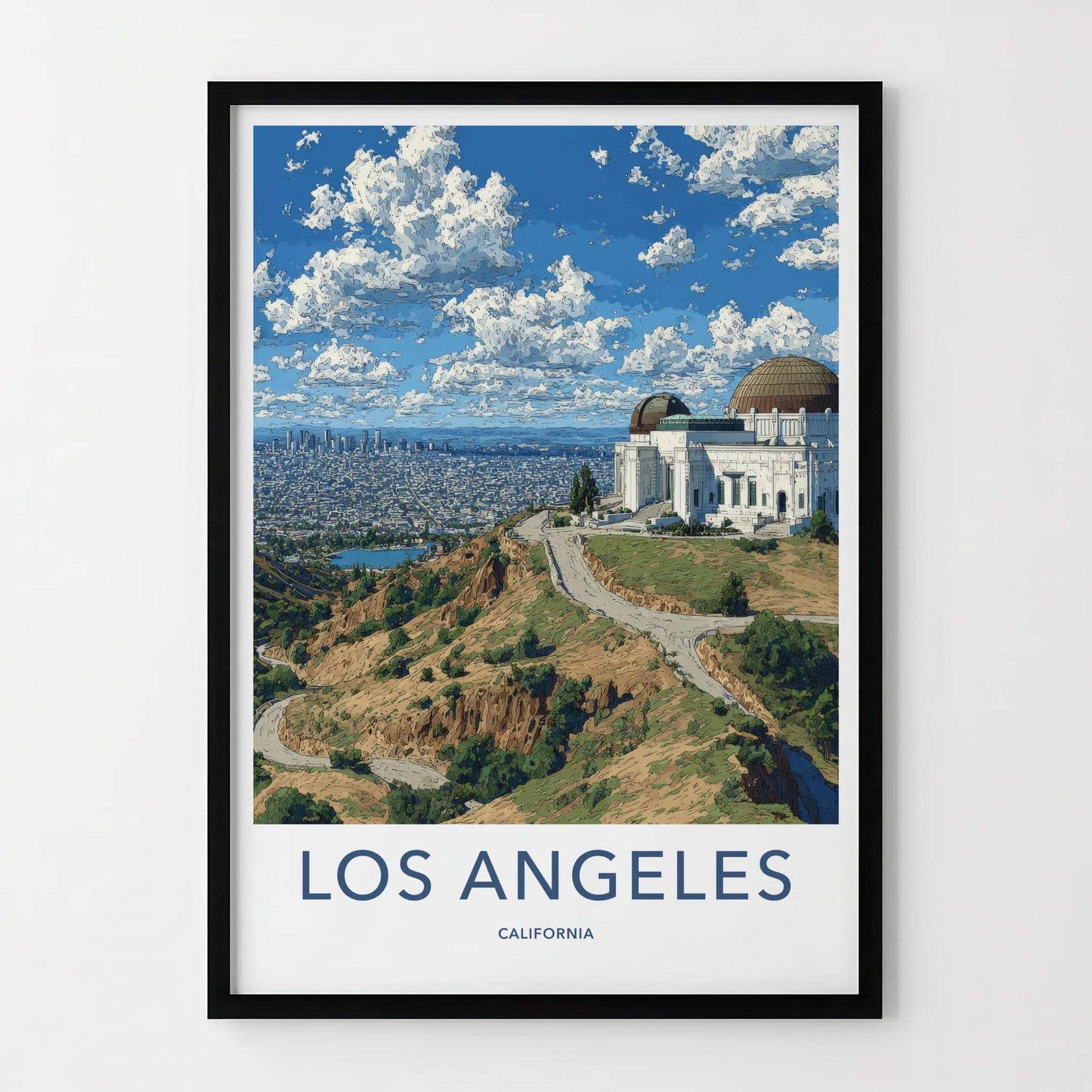 Los Angeles Poster - California Wall Art - Griffith Observatory Home Decor