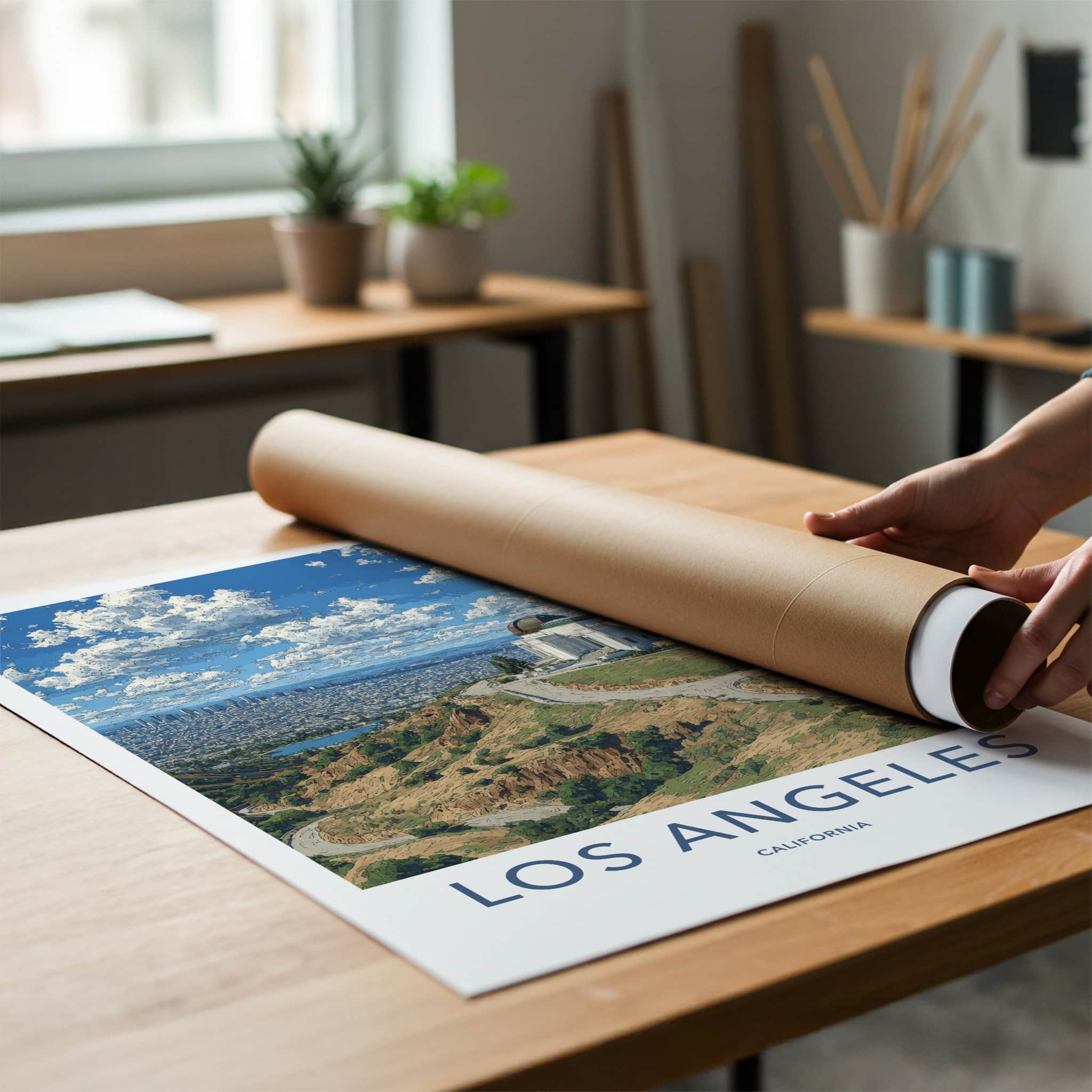 Los Angeles Poster - California Wall Art - Griffith Observatory Home Decor