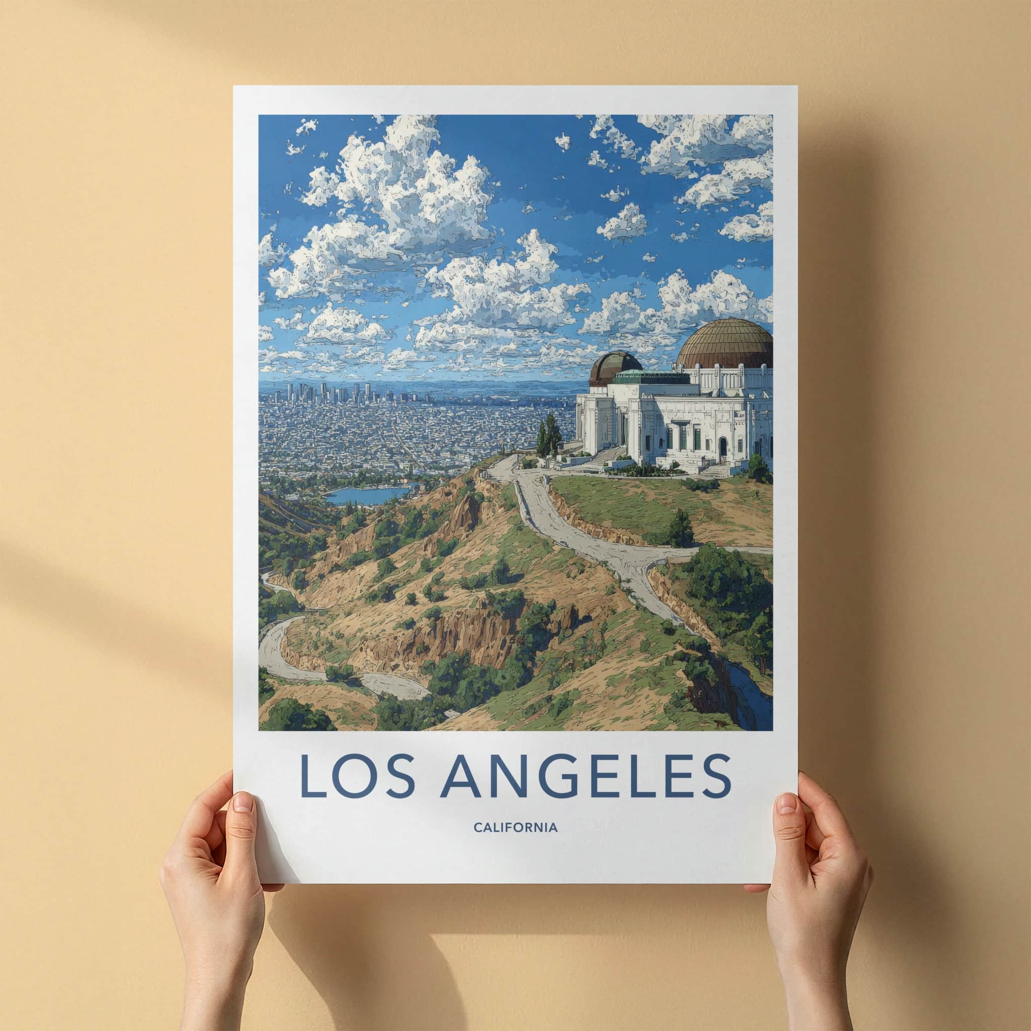 Los Angeles Poster - California Wall Art - Griffith Observatory Home Decor
