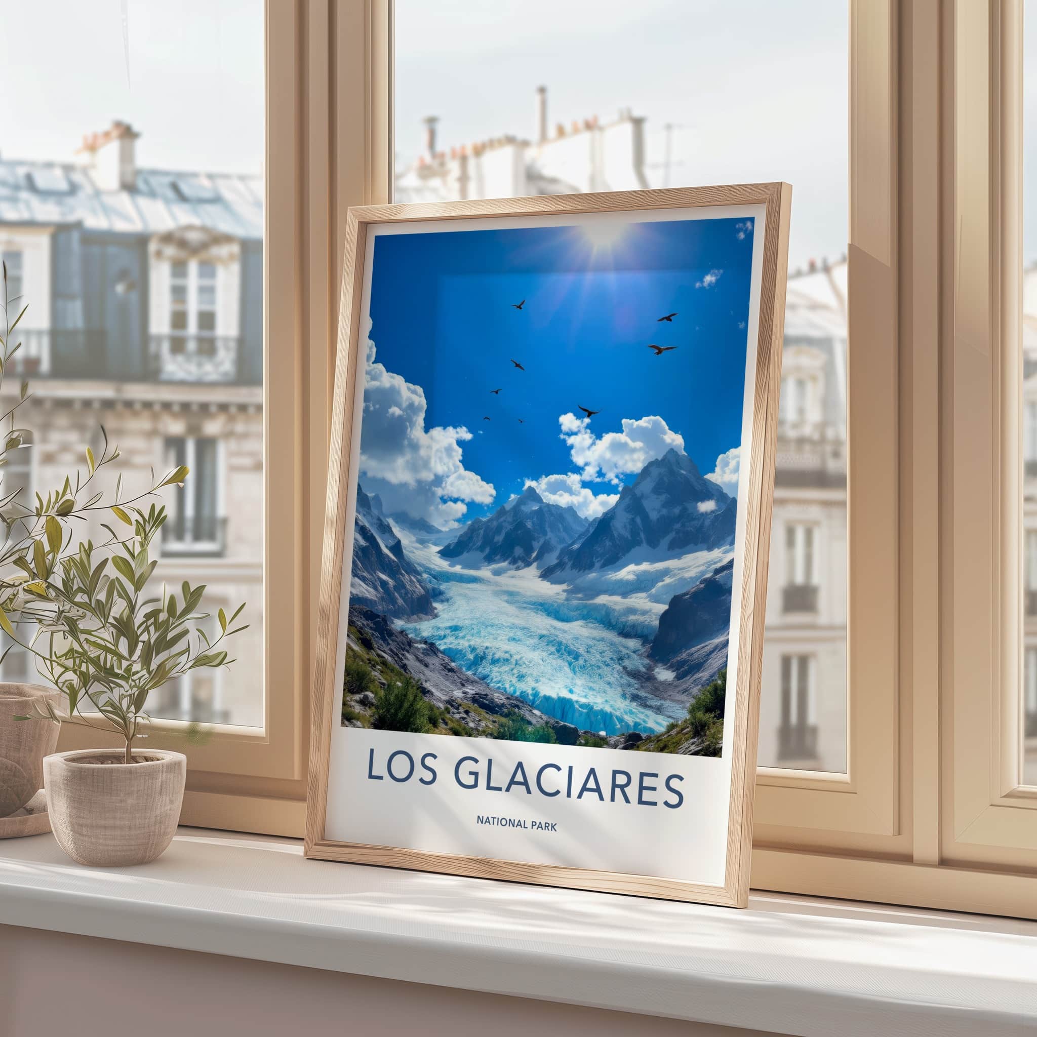Los Glaciares National Park Poster - Argentina Wall Art - Massive Glacier View Home Decor