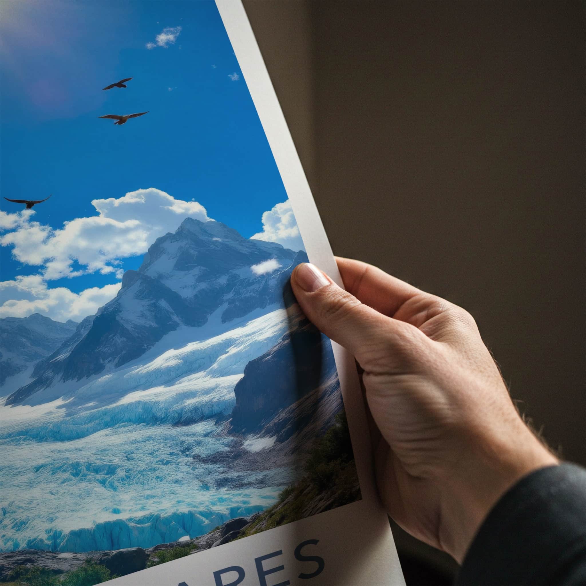 Los Glaciares National Park Poster - Argentina Wall Art - Massive Glacier View Home Decor