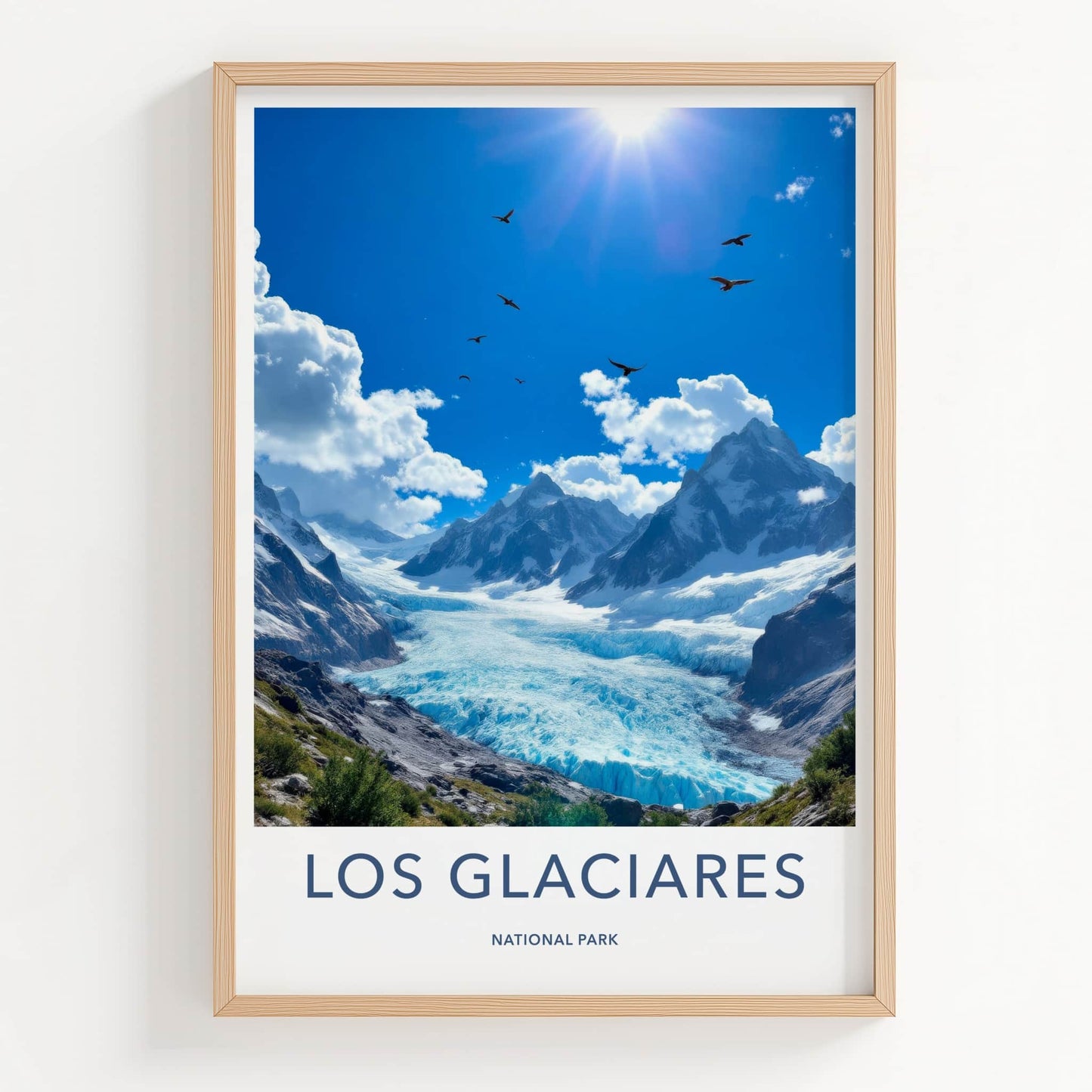 Los Glaciares National Park Poster - Argentina Wall Art - Massive Glacier View Home Decor