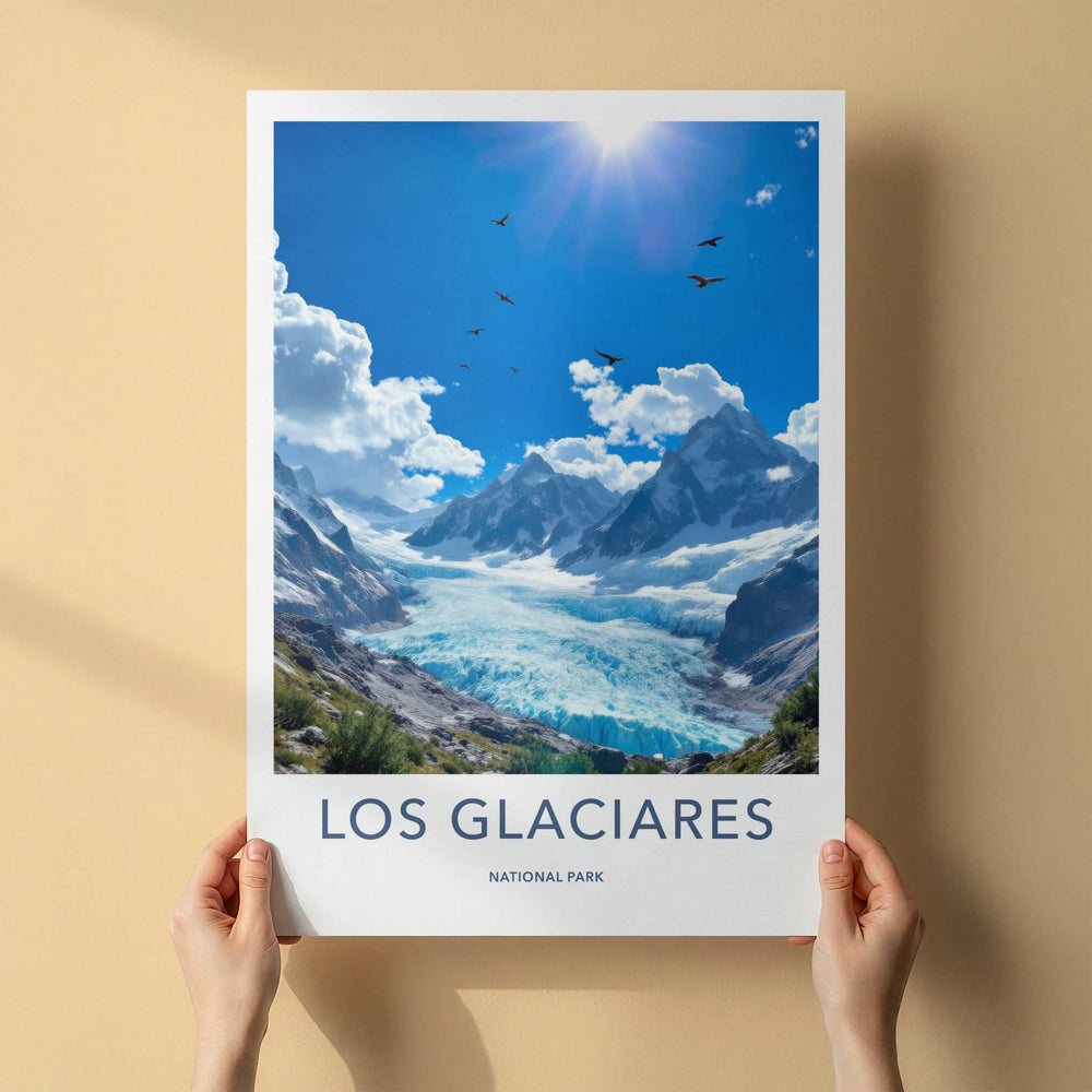 Los Glaciares National Park Poster - Argentina Wall Art - Massive Glacier View Home Decor