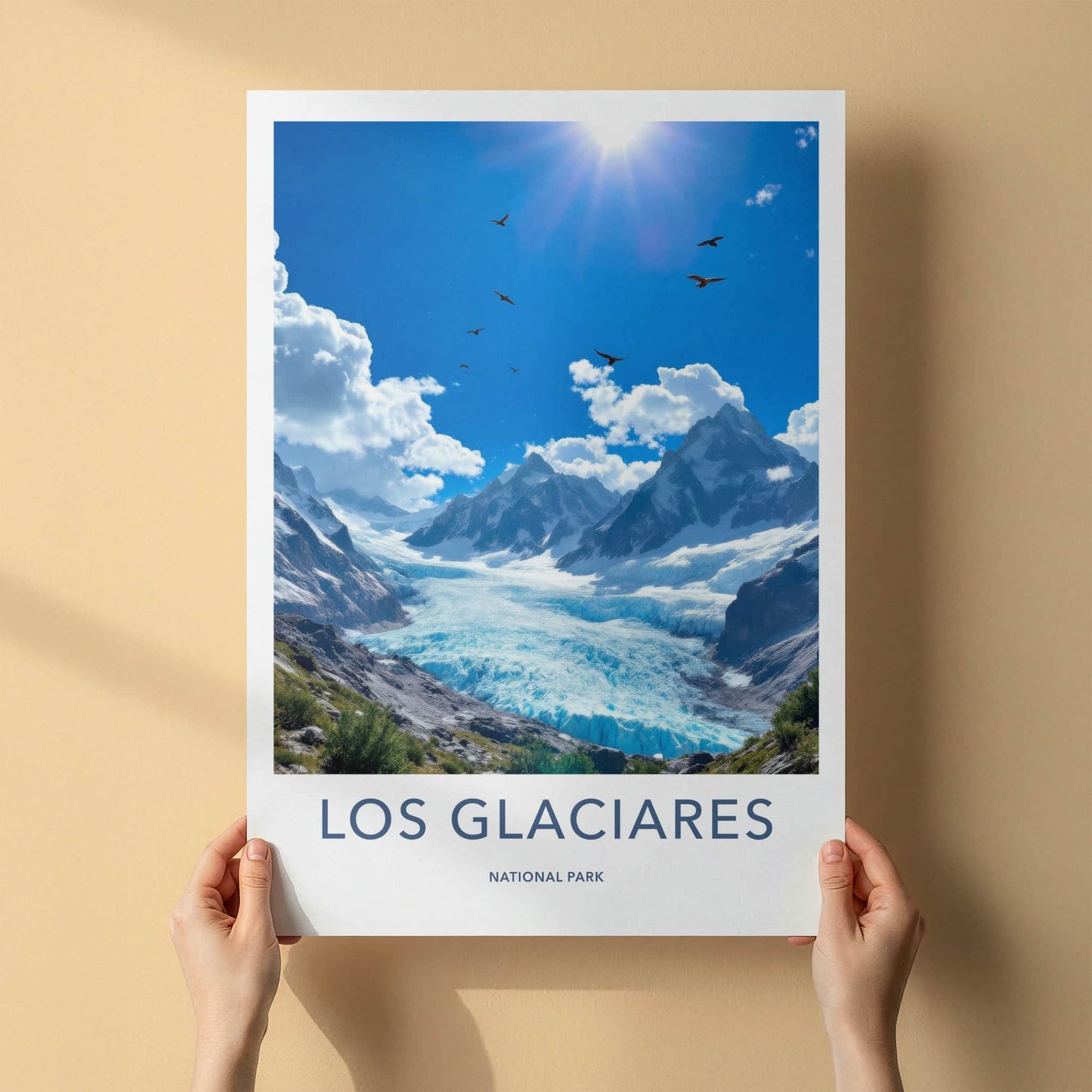 Los Glaciares National Park Poster - Argentina Wall Art - Massive Glacier View Home Decor
