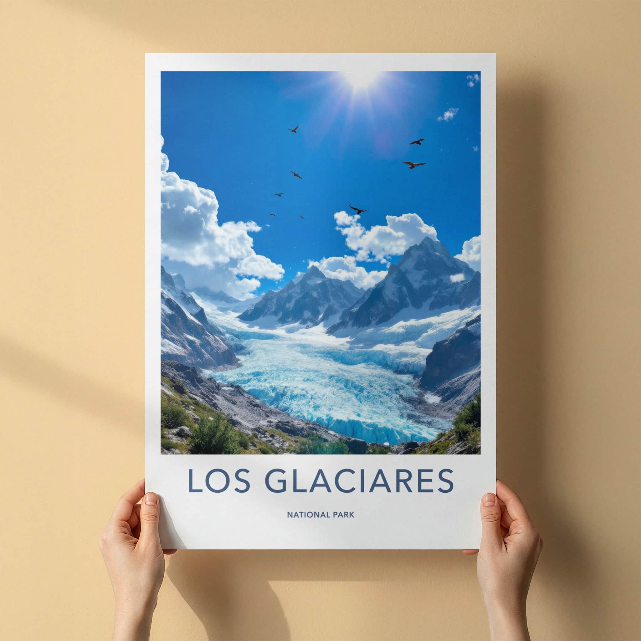 Los Glaciares National Park Poster - Argentina Wall Art - Massive Glacier View Home Decor