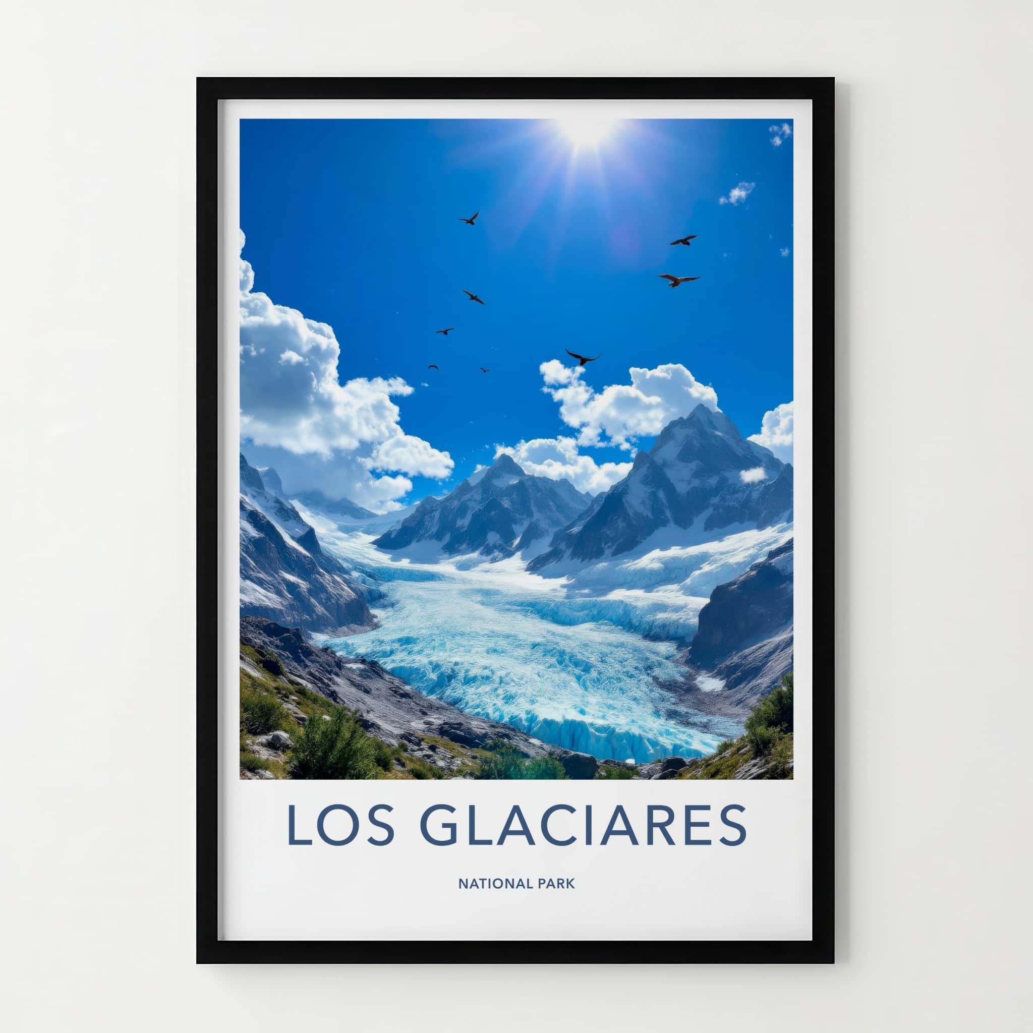 Los Glaciares National Park Poster - Argentina Wall Art - Massive Glacier View Home Decor