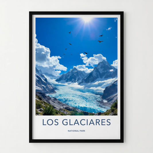 Los Glaciares National Park Poster - Argentina Wall Art - Massive Glacier View Home Decor