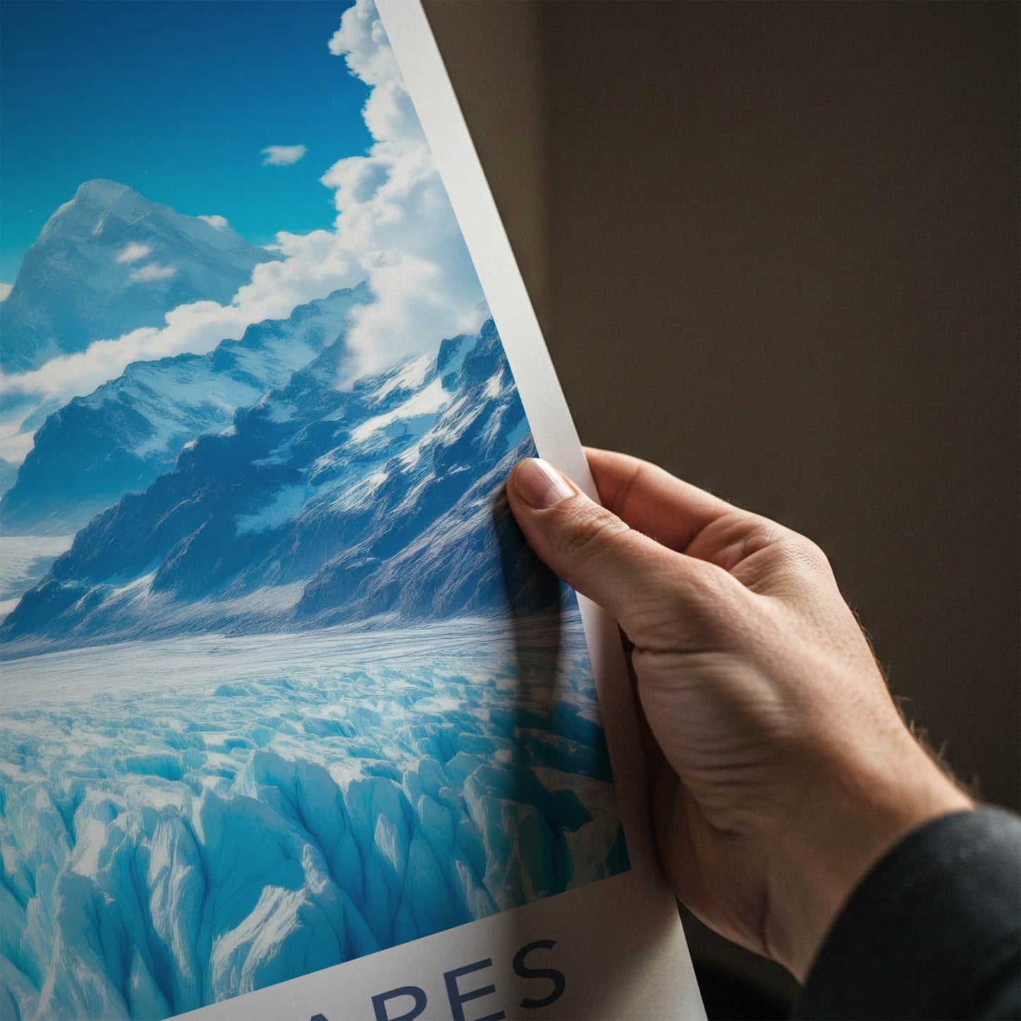Los Glaciares Poster - Argentina Travel Art - Eagles Flying Glacier Home Decor