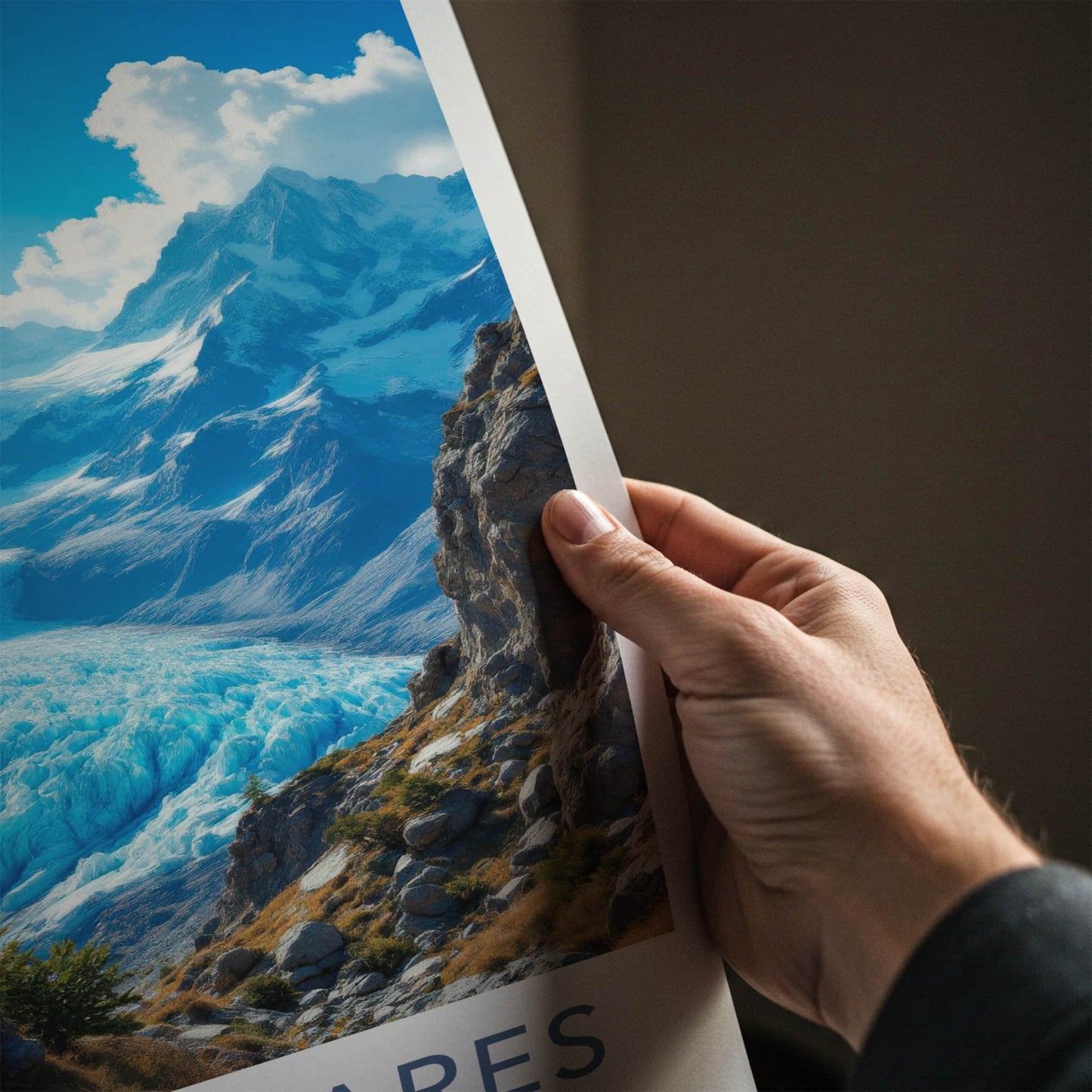 Los Glaciares Poster - Argentina Travel Art - Vast Glacier Valley Home Decor