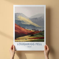 Loughrigg Fell Poster - England Travel Art - Colorful Rolling Hills Home Decor