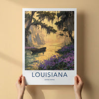 Louisiana Poster - Louisiana Wall Art - Sunset Bayou Boat Gallery Art