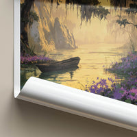 Louisiana Poster - Louisiana Wall Art - Sunset Bayou Boat Gallery Art