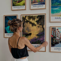 Louisiana Poster - Louisiana Wall Art - Sunset Bayou Boat Gallery Art
