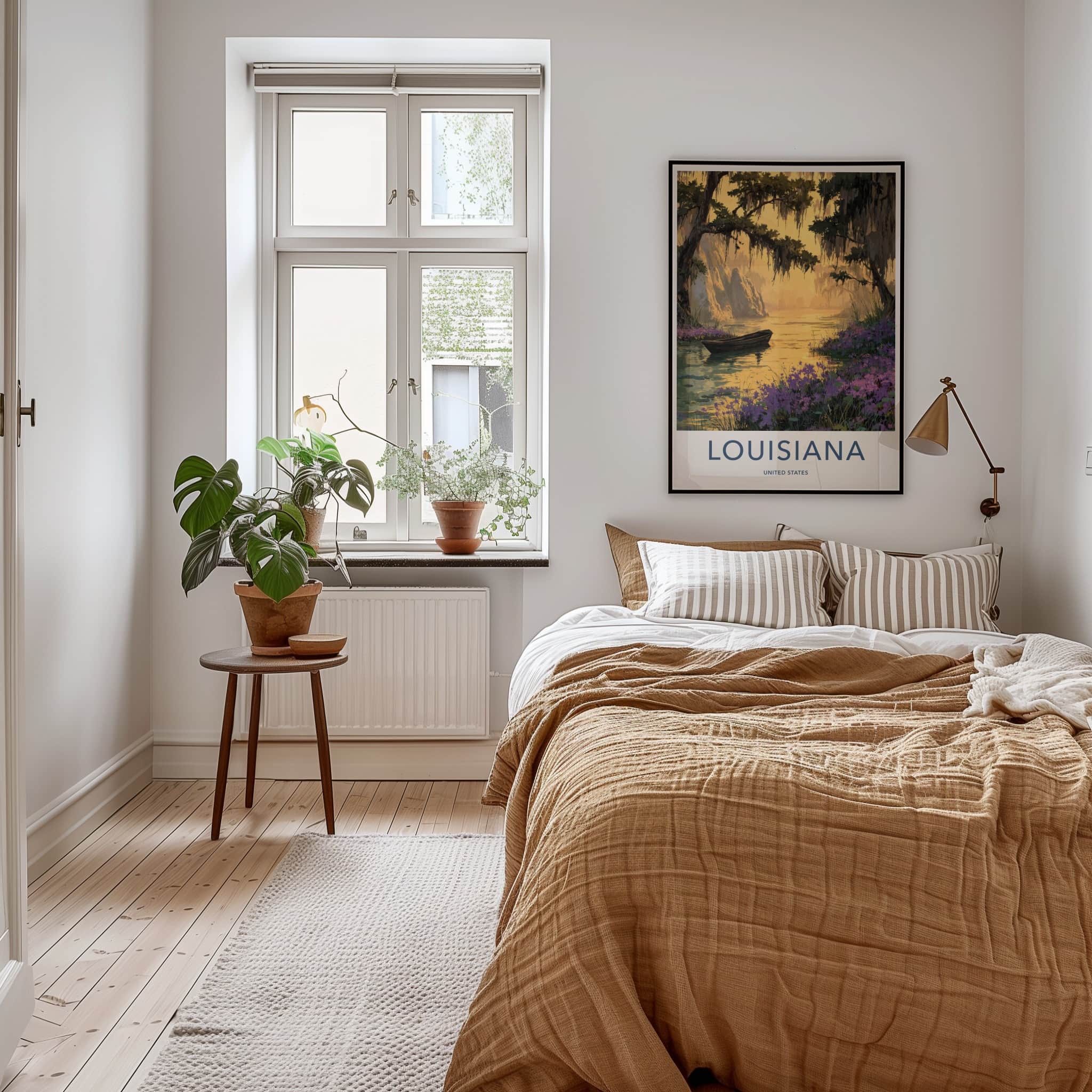 Louisiana Poster - Louisiana Wall Art - Sunset Bayou Boat Gallery Art