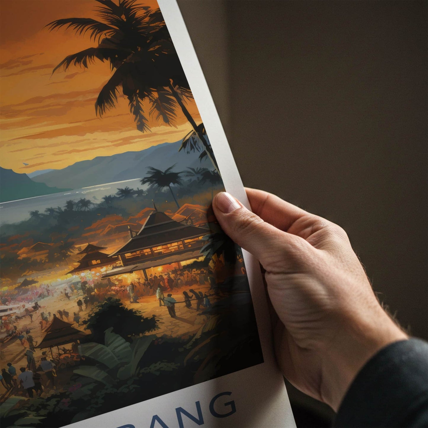 Luang Prabang Poster - Laos Travel Art - Lively Town Sunset Home Decor