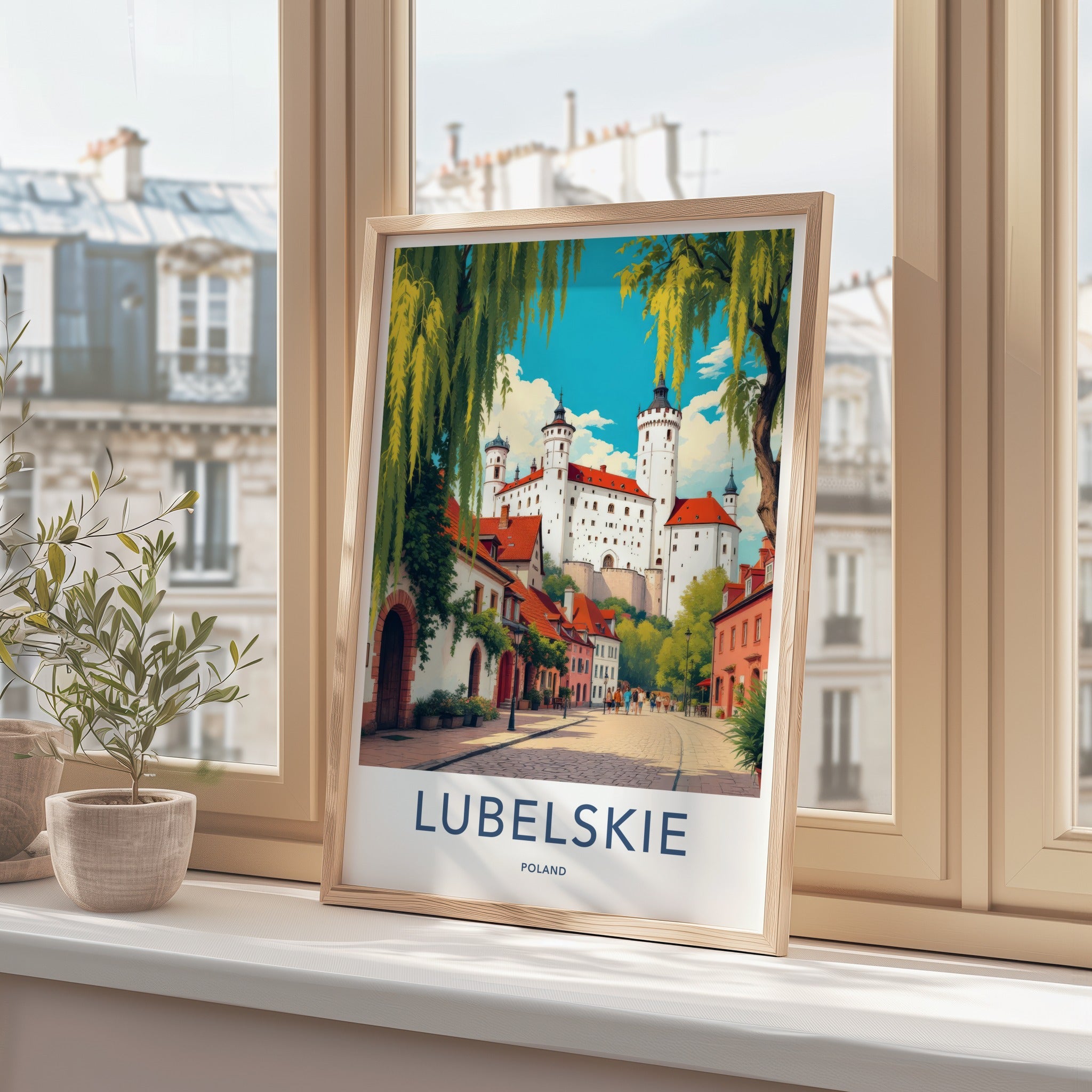 Lubelskie Poster - Poland Art Print - Historic Castle Town Wall Decor