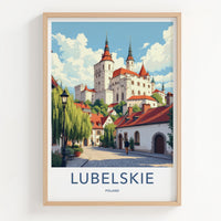 Lubelskie Poster - Poland Travel Art - Historic Castle Town Wall Decor