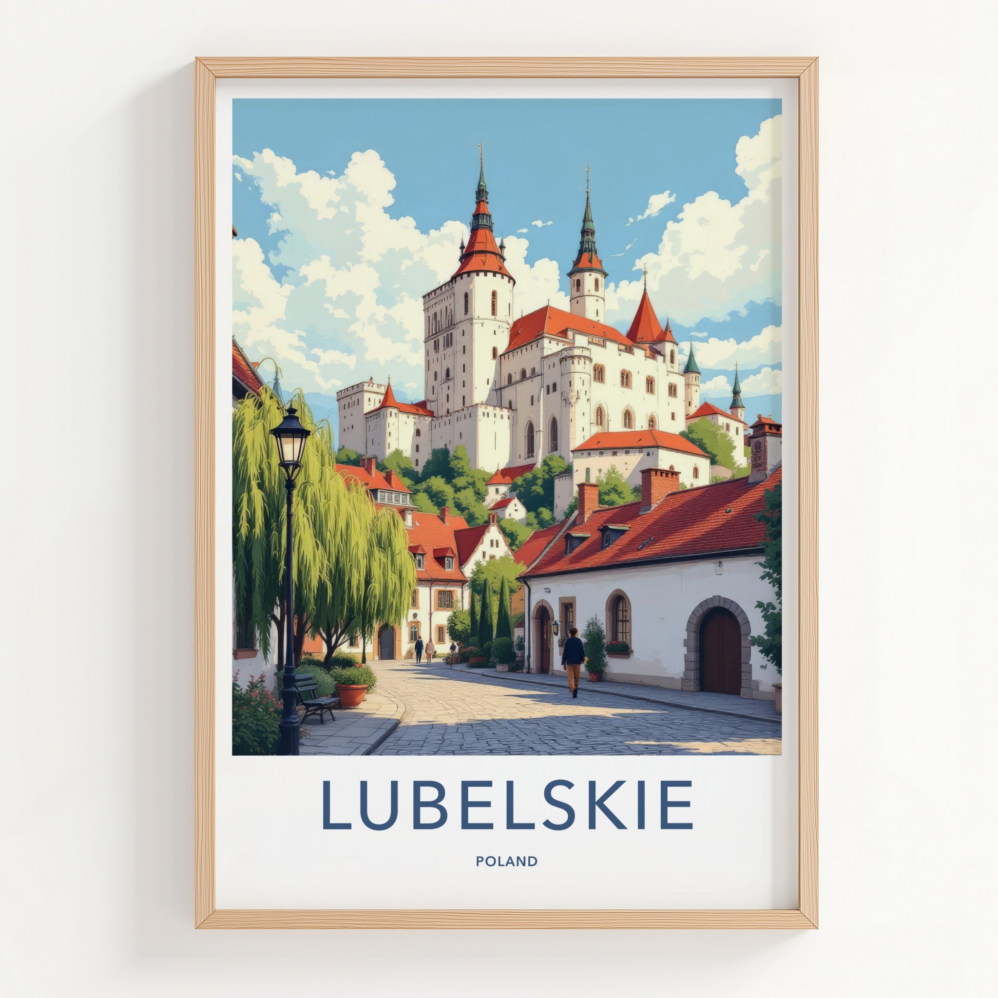 Lubelskie Poster - Poland Travel Art - Historic Castle Town Wall Decor