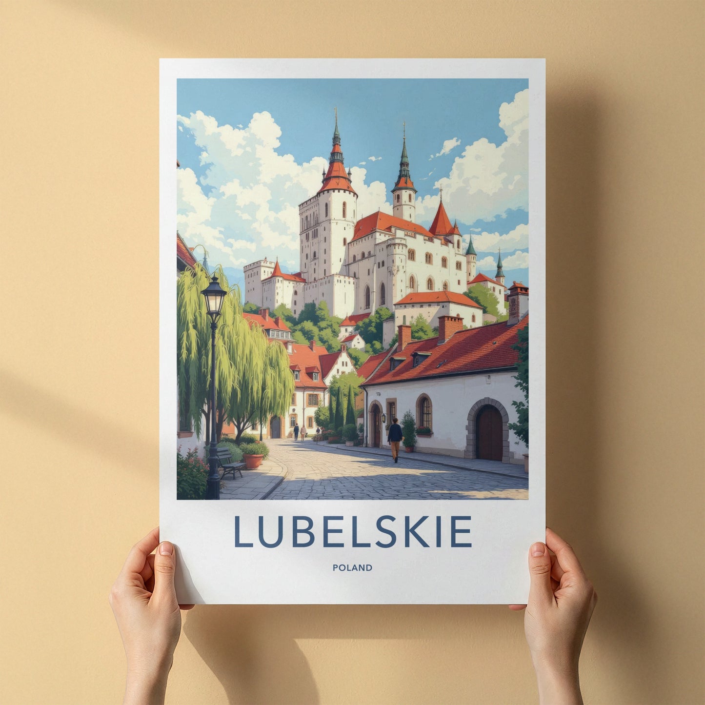 Lubelskie Poster - Poland Travel Art - Historic Castle Town Wall Decor