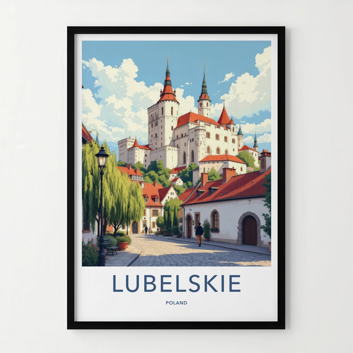Lubelskie Poster - Poland Travel Art - Historic Castle Town Wall Decor