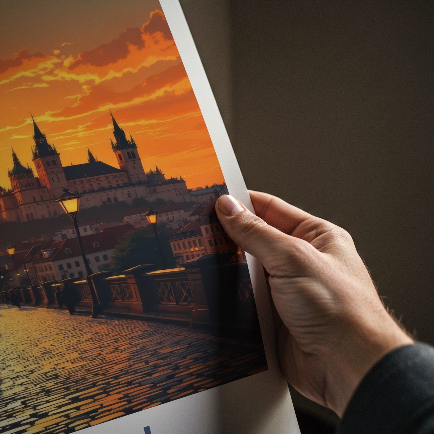 Lublin Poster - Poland Framed Art - Golden Hour Cityscape Gallery Art