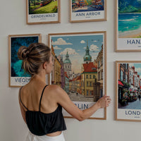 Lublin Poster - Poland Framed Print - Vibrant City Towers Framed Decor