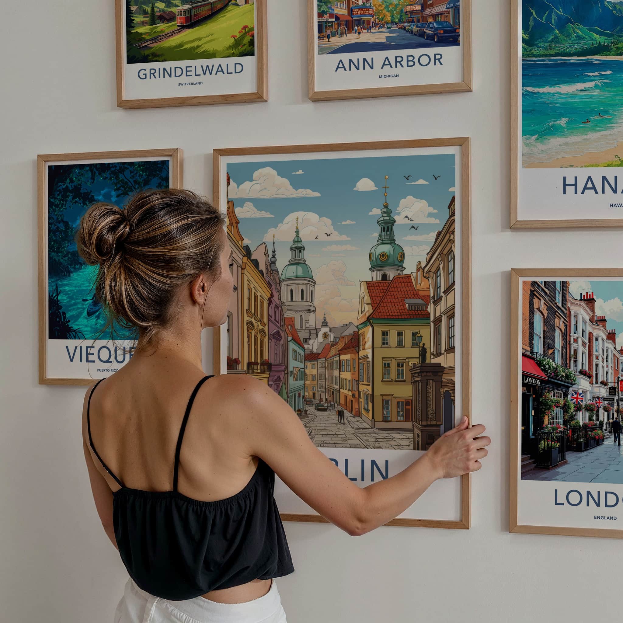 Lublin Poster - Poland Framed Print - Vibrant City Towers Framed Decor