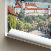 Lublin Poster - Poland Travel Art - Grand Castle Hillside Home Decor