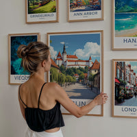 Lublin Poster - Poland Travel Art - Grand Castle Hillside Home Decor