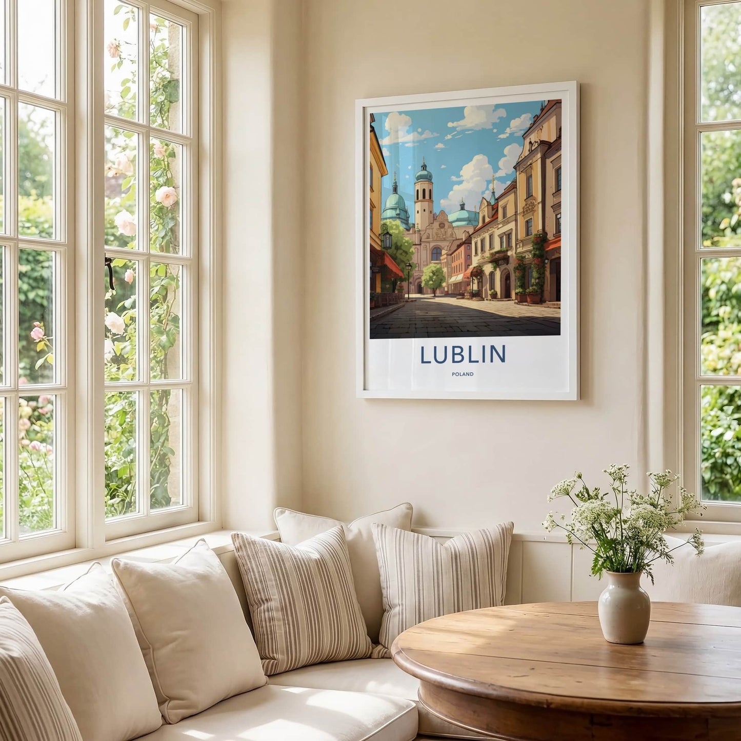 Lublin Poster - Poland Travel Art - Historic City Street Home Decor