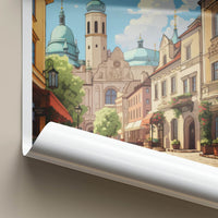 Lublin Poster - Poland Travel Art - Historic City Street Home Decor