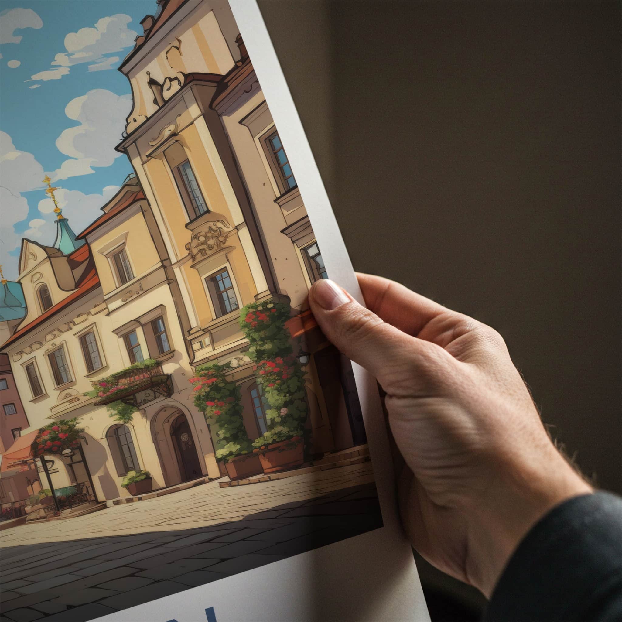 Lublin Poster - Poland Travel Art - Historic City Street Home Decor