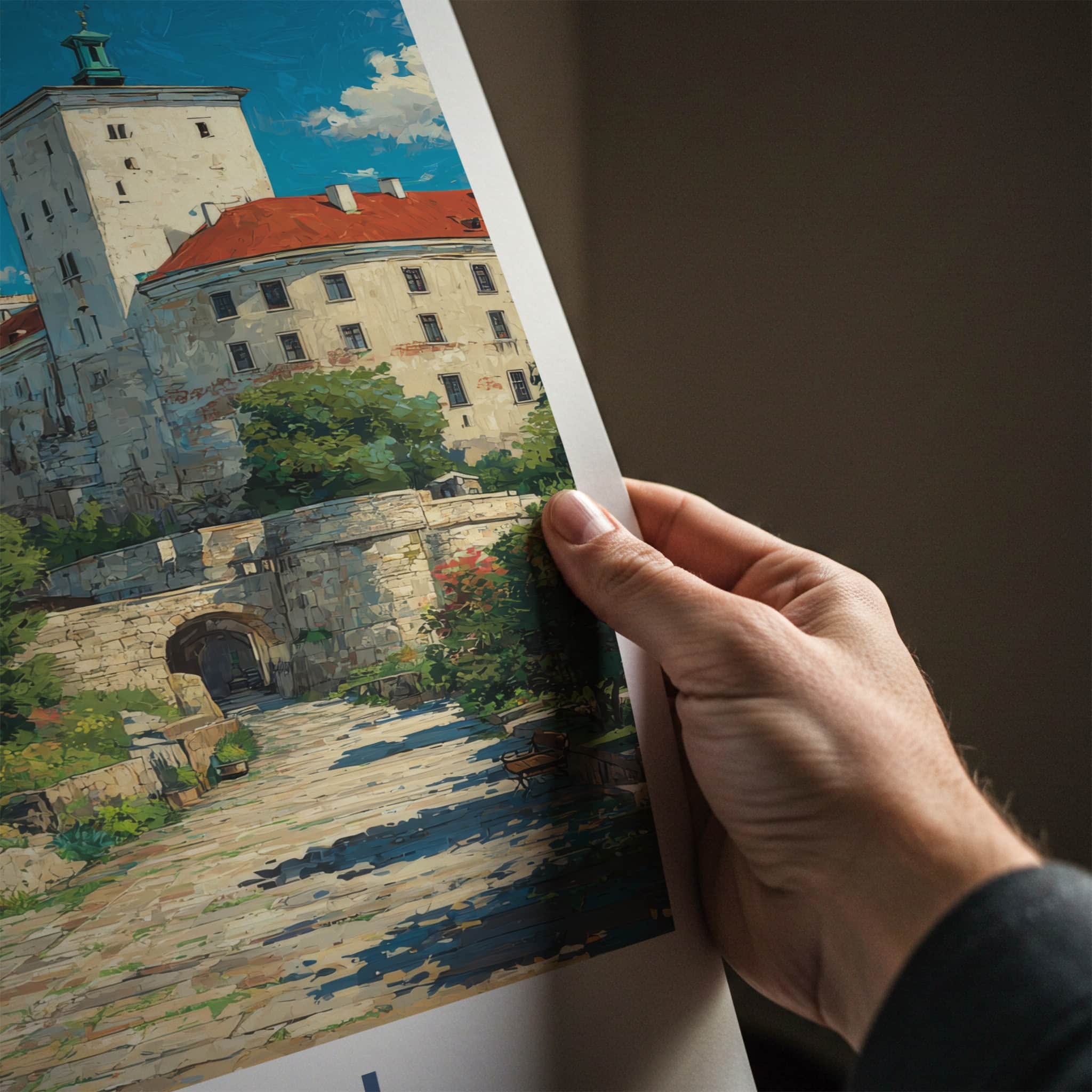 Lublin Poster - Poland Travel Art - Historic Garden Pathway Wall Decor