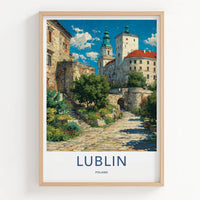 Lublin Poster - Poland Travel Art - Historic Garden Pathway Wall Decor
