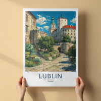 Lublin Poster - Poland Travel Art - Historic Garden Pathway Wall Decor