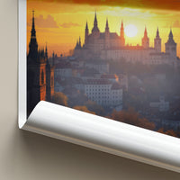 Lublin Poster - Poland Travel Print - Historic Hilltop Castle Wall Decor