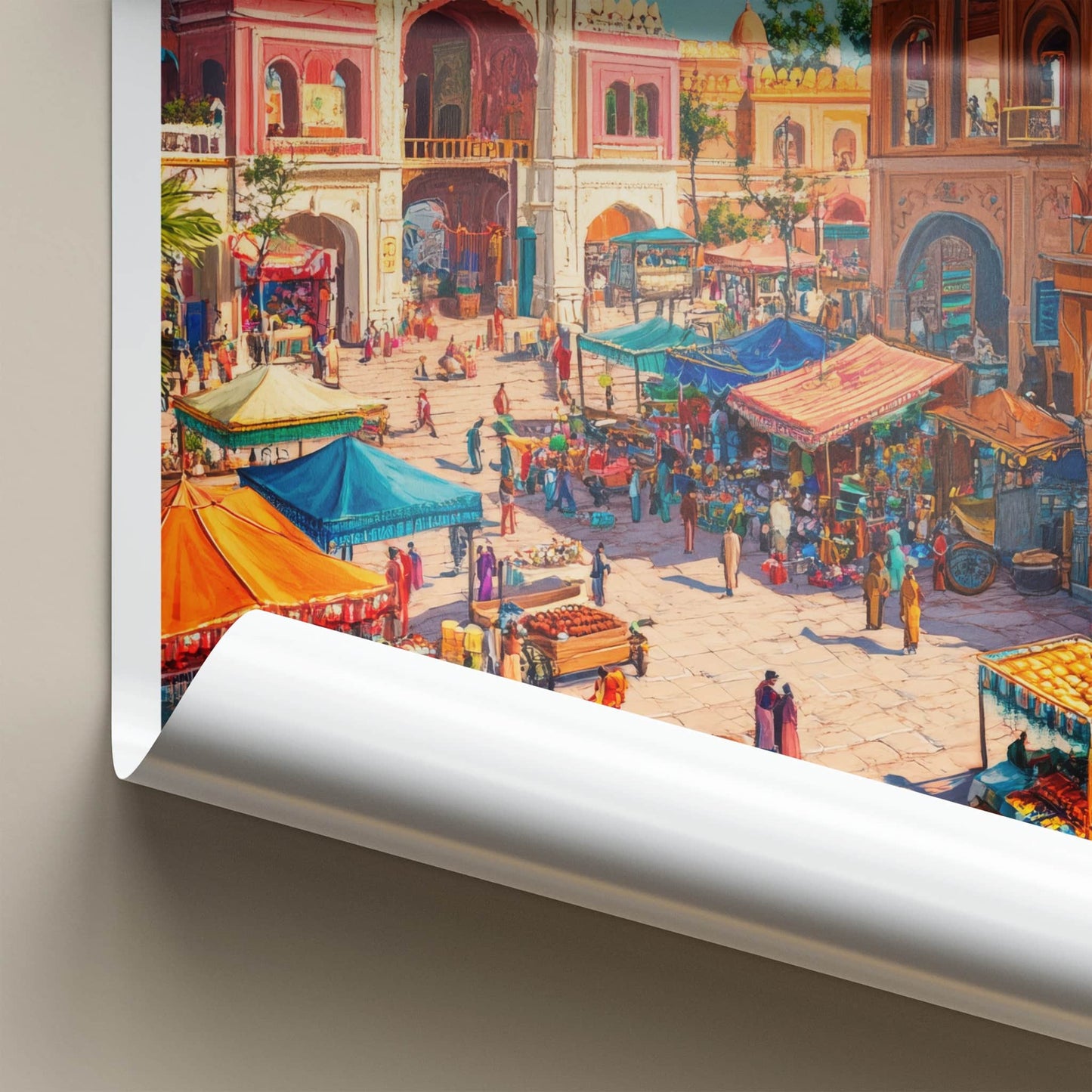 Ludhiana Poster - India Travel Art - Punjab Market Scene Home Decor
