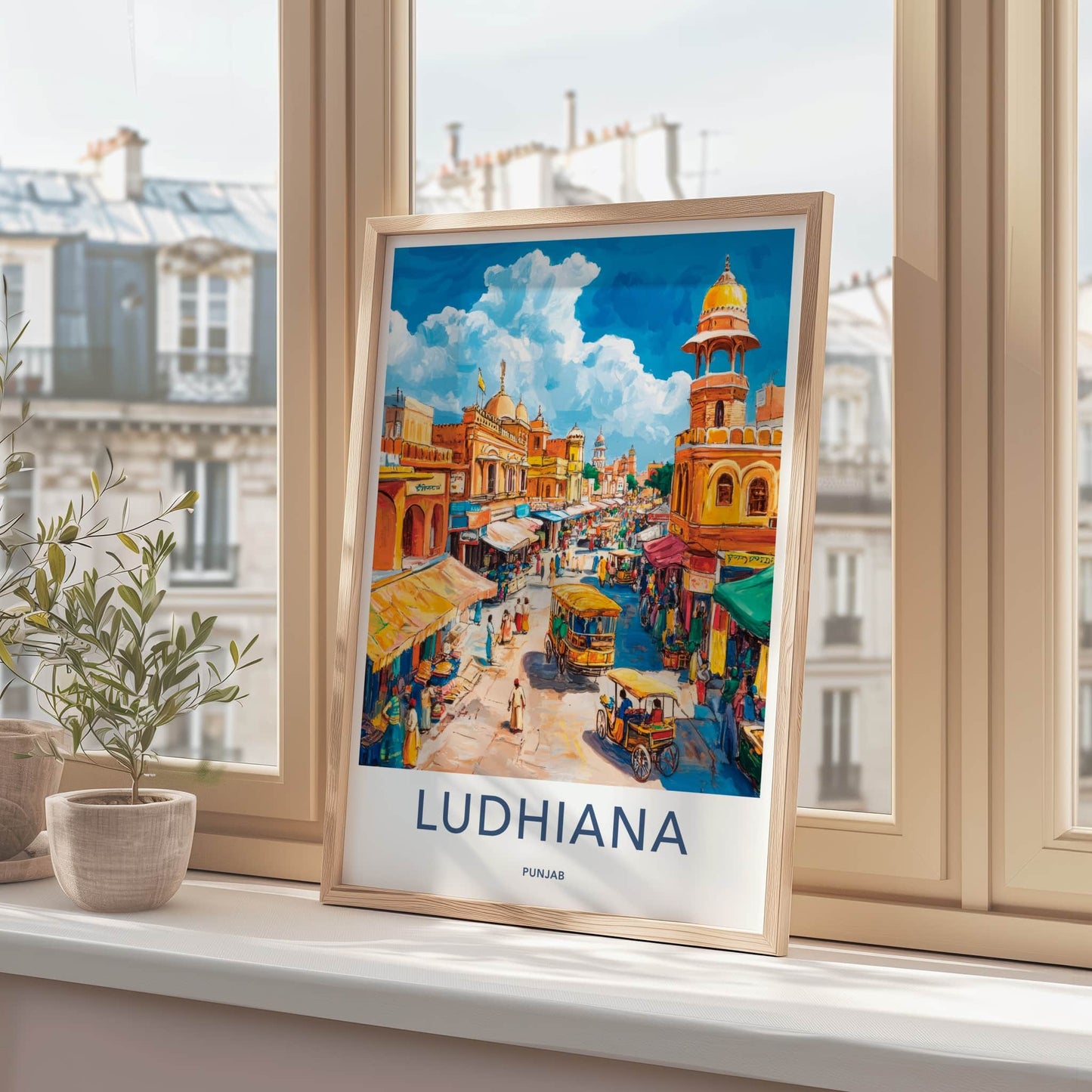 Ludhiana Poster - India Travel Art - Punjab Vibrant Cityscape Home Decor