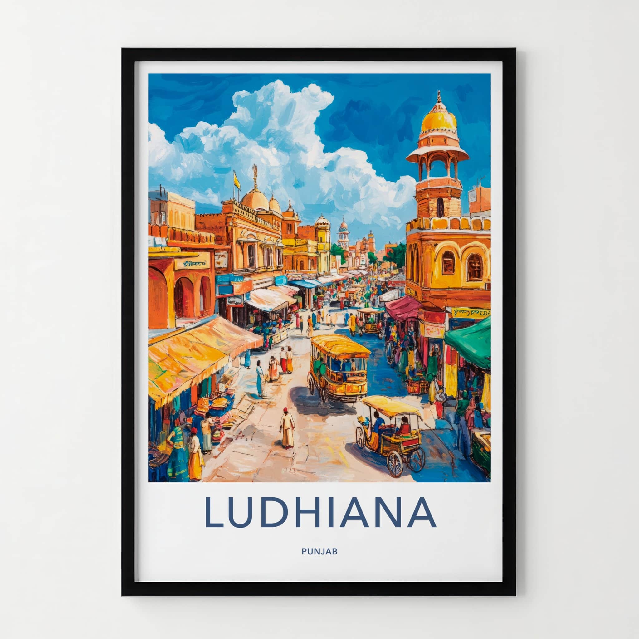 Ludhiana Poster - India Travel Art - Punjab Vibrant Cityscape Home Decor