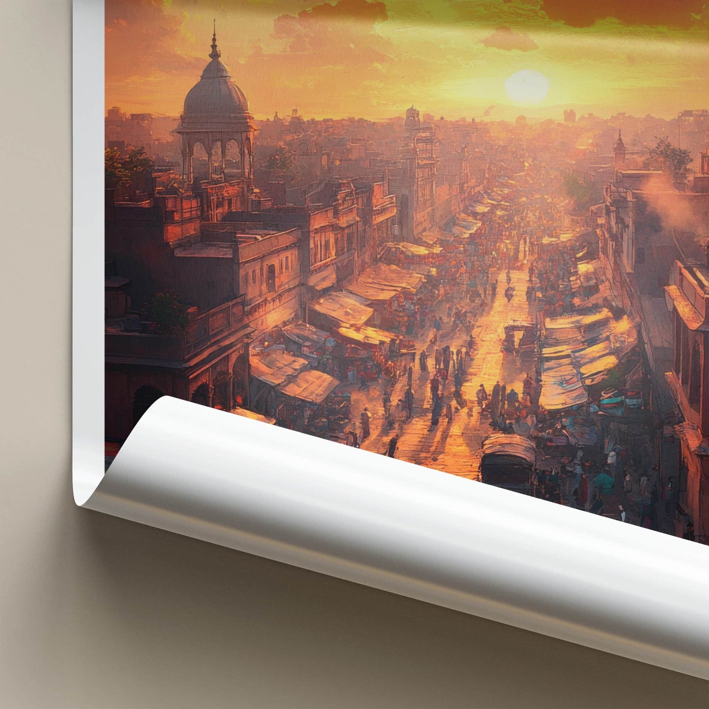 Ludhiana Poster - India Travel Art - Punjab Vibrant Street Scene Home Decor