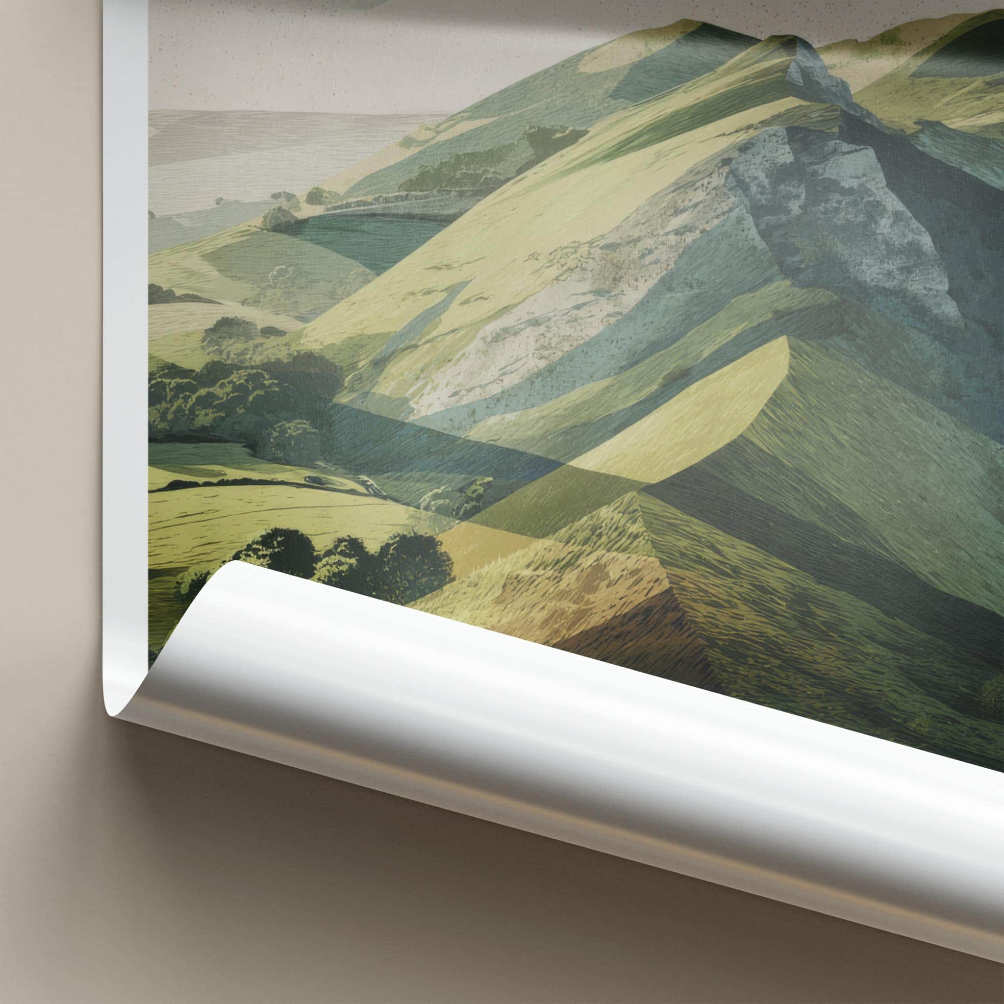 Lulworth Cove Poster - England Travel Art - Scenic Cliff View Home Decor