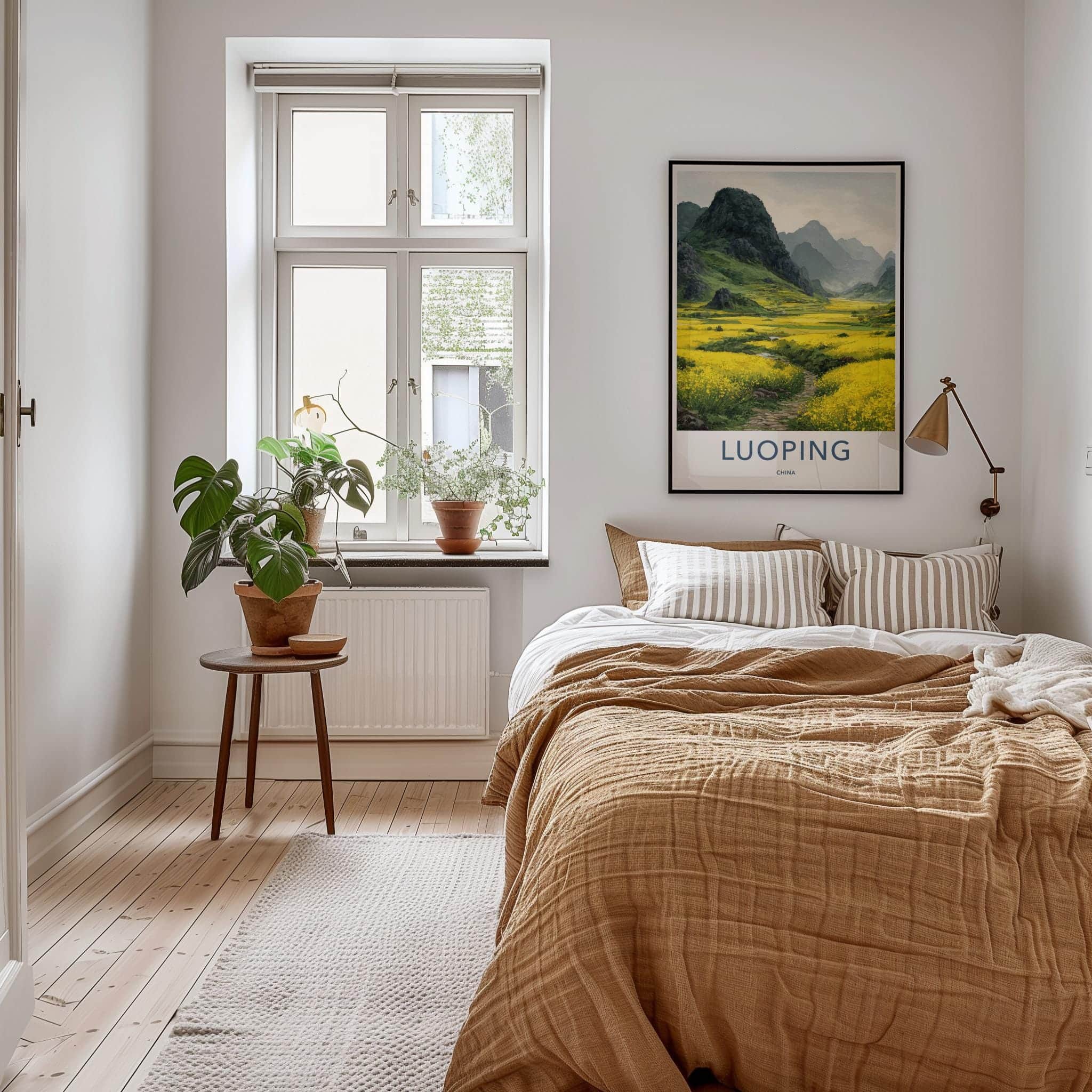 Luoping Poster - China Travel Art - Mountain Fields Path Home Decor