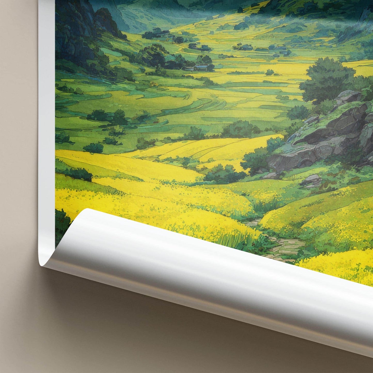 Luoping Poster - China Travel Art - Yellow Field Pathway Home Decor