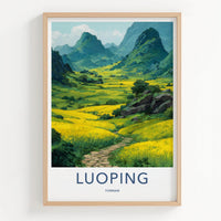 Luoping Poster - China Travel Art - Yellow Field Pathway Home Decor