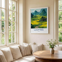 Luoping Poster - China Travel Art - Yellow Field Pathway Home Decor