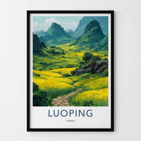 Luoping Poster - China Travel Art - Yellow Field Pathway Home Decor
