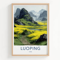 Luoping Poster - China Travel Art - Yellow Flower Fields Home Decor