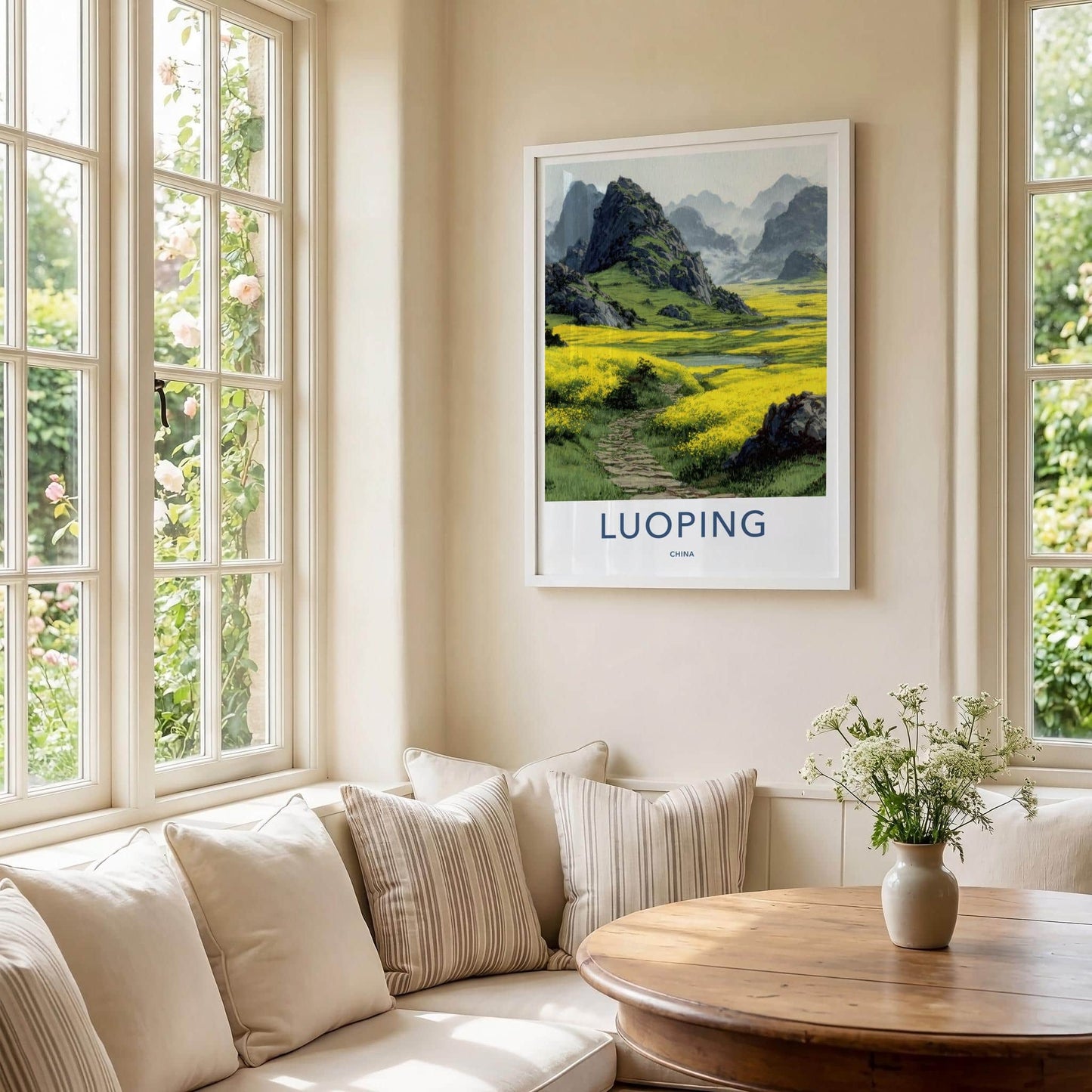 Luoping Poster - China Travel Art - Yellow Flower Fields Home Decor